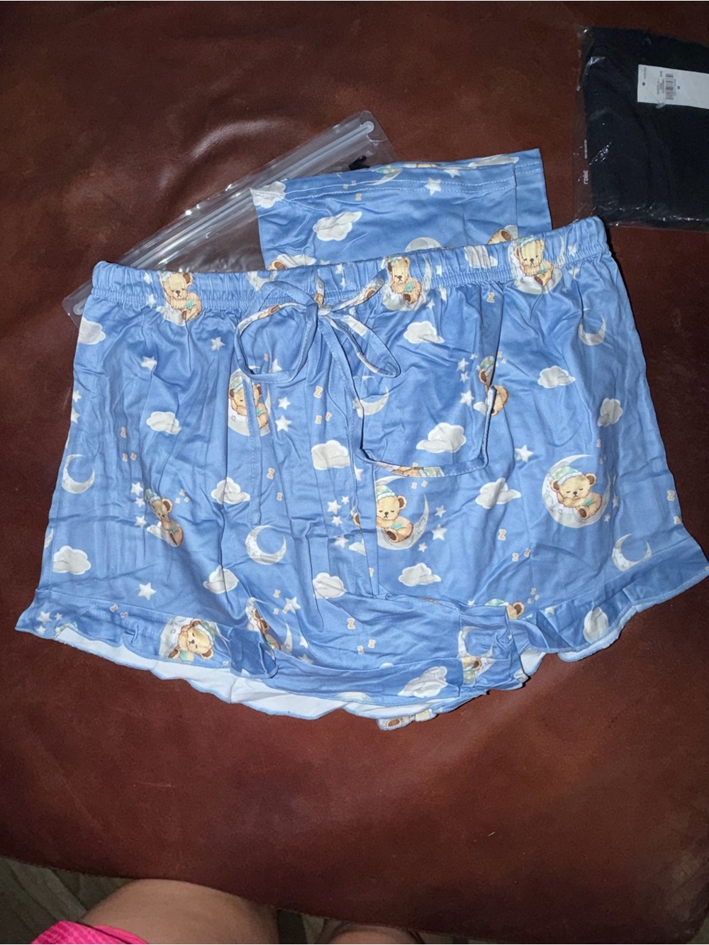 women’s Blue Teddy Moon Pajama Set - Picture 3 of 5